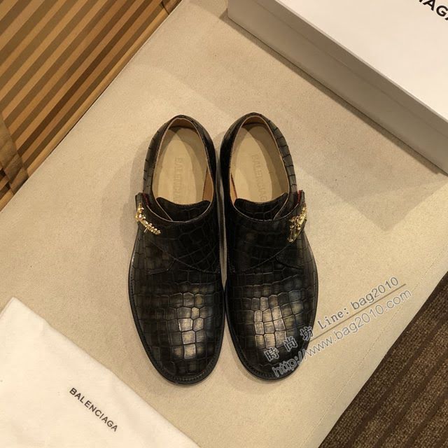 Balenciaga經典款男鞋 巴黎世家頂級版本進口原版小牛皮西裝鞋  hdbl1192